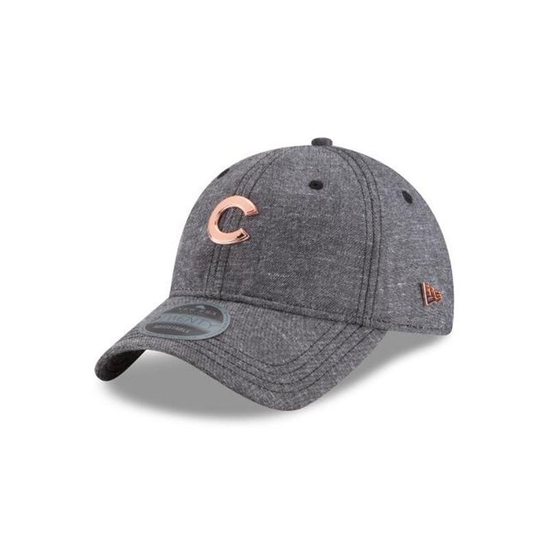 MLB Chicago Cubs Team Badged 9Twenty Adjustable (EOE3149) - Black New Era Caps